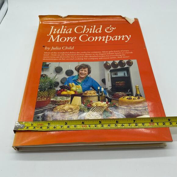 Julia Child & More Company Cookbook First Edition 1979 Orange Hardback - Picture 12 of 14